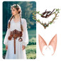 Orejas Elfo + Diadema hojas (pack 2uds)