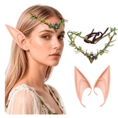 Orejas Elfa + Diadema hojas (pack 2uds)