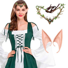 Orejas Elfa + Diadema hojas (pack 2uds)