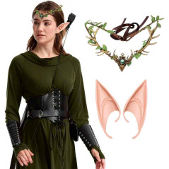 Orejas Elfa + Diadema hojas (pack 2uds)