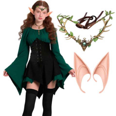 Orejas Elfa + Diadema hojas (pack 2uds)