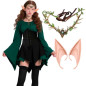Orejas Elfo + Diadema hojas (pack 2uds)