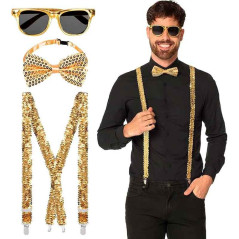 Kit de Accesorios Lentejuelas(tirantes,michi y Lentes)