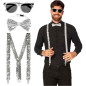 Kit de Accesorios Lentejuelas(tirantes,michi y Lentes)