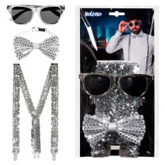 Kit de Accesorios Lentejuelas(tirantes,michi y Lentes)