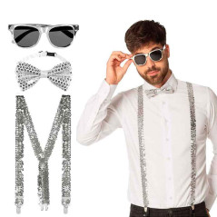 Kit de Accesorios Lentejuelas(tirantes,michi y Lentes)