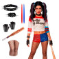 Juego de accesorios disfraz Harley Quinn