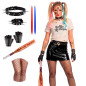 Juego de accesorios disfraz Harley Quinn