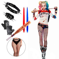 Juego de accesorios disfraz Harley Quinn