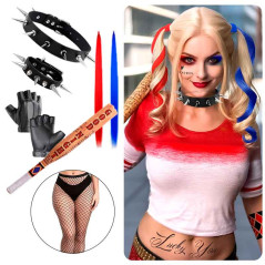 Juego de accesorios disfraz Harley Quinn