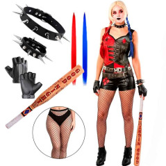 Juego de accesorios disfraz Harley Quinn