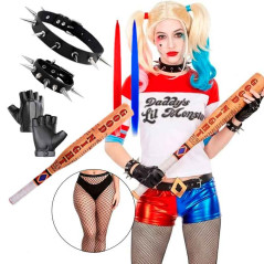Juego de accesorios disfraz Harley Quinn