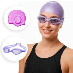 Lentes  Gravital Y Gorra De Natación Pack Protección Uv Antifog