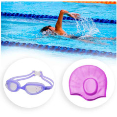 Lentes  Gravital Y Gorra De Natación Pack Protección Uv Antifog