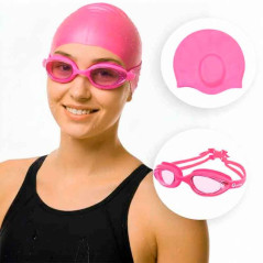Lentes  Gravital Y Gorra De Natación Pack Protección Uv Antifog