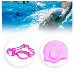 Lentes  Gravital Y Gorra De Natación Pack Protección Uv Antifog