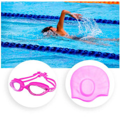 Lentes  Gravital Y Gorra De Natación Pack Protección Uv Antifog