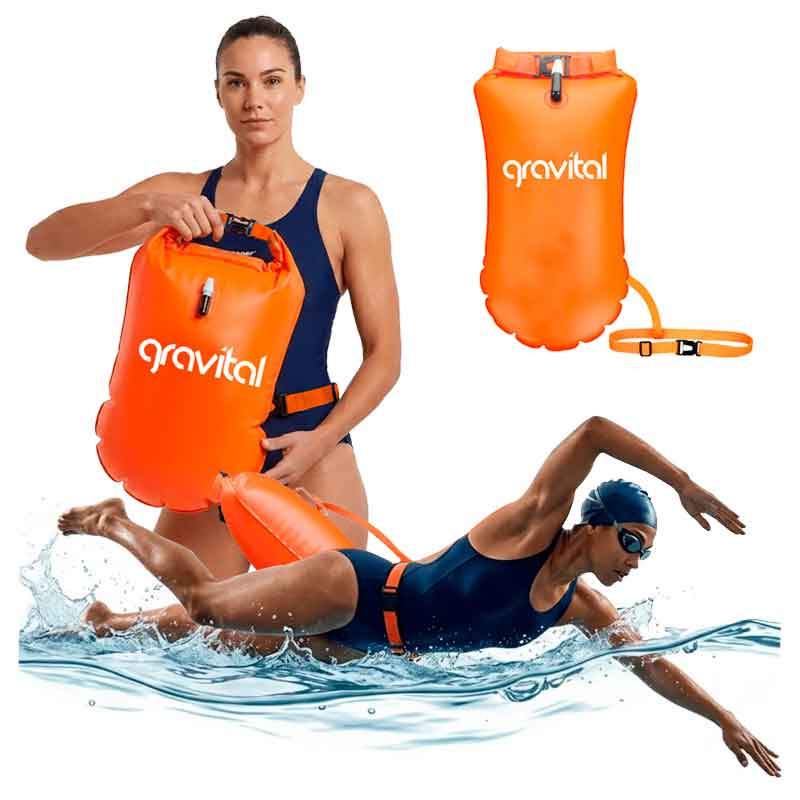 Boya de Natación Inflable con Porta accesorios 15 L