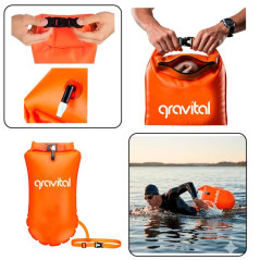 Contenido del Paquete  1 × Boya inflable con bolsa seca impermeable (c