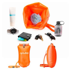 Contenido del Paquete  1 × Boya inflable con bolsa seca impermeable (c