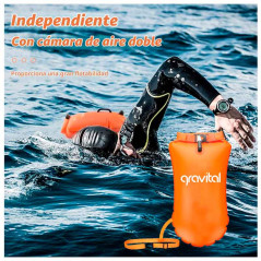Contenido del Paquete  1 × Boya inflable con bolsa seca impermeable (c