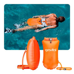 Contenido del Paquete  1 × Boya inflable con bolsa seca impermeable (c
