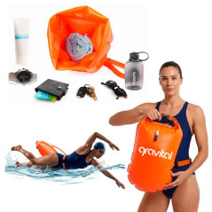 Contenido del Paquete  1 × Boya inflable con bolsa seca impermeable (c