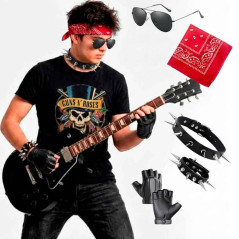 Accesorios de Disfraz Rockero Unisex 80s