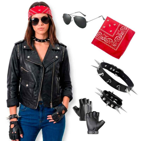 Accesorios de Disfraz Rockero Unisex 80s