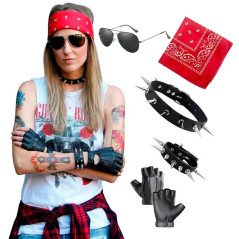 Accesorios de Disfraz Rockero Unisex 80s