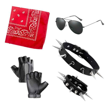 Accesorios de Disfraz Rockero Unisex 80s