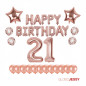 Kit o Pack de GLobos Oro Rosa Nª2
