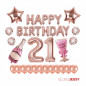 Kit o Pack De Globos Rosa Oro Nª3