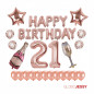 Kit o Pack De Globos Rosa Oro Nª3