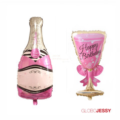 Kit o Pack de Globos Rosa Oro Nª3