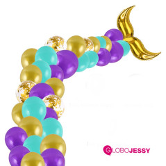 Semi Arco de Globos la sirenita Nª1