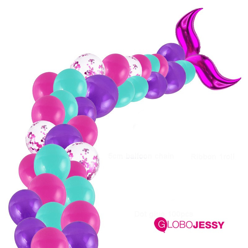 Semi arco de Globos la sirenita Nº1