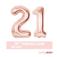 Kit de GLobos rosa oro Nª14