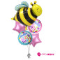 Globos Abejita kit x 5 globos