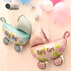 kit de globos Coche BB rosado