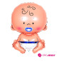  kit x 5 globos Baby Boy Celeste