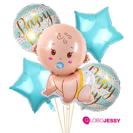  kit x 5 globos Baby Boy