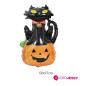 Kit de 5 globos de Gato y Calabaza halloween