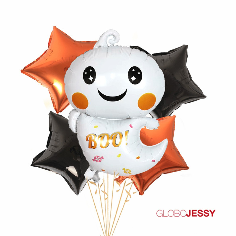 Kit de 5 globos de Fantasma halloween