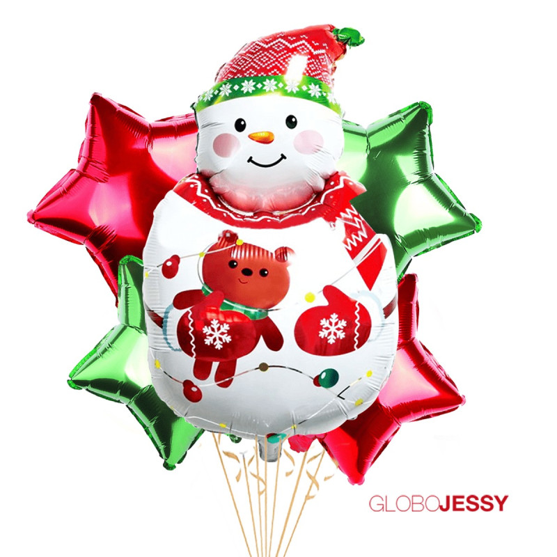 Kit de globos Papa Noel Navidad