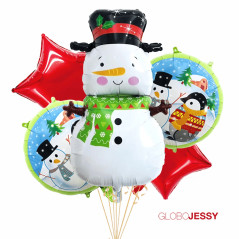 kit de globos bola de nieve navidad