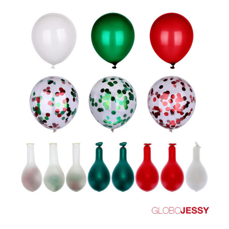 Kit de 16 globos Navidad 