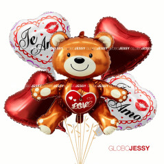 Kit de 5 globos oso Love