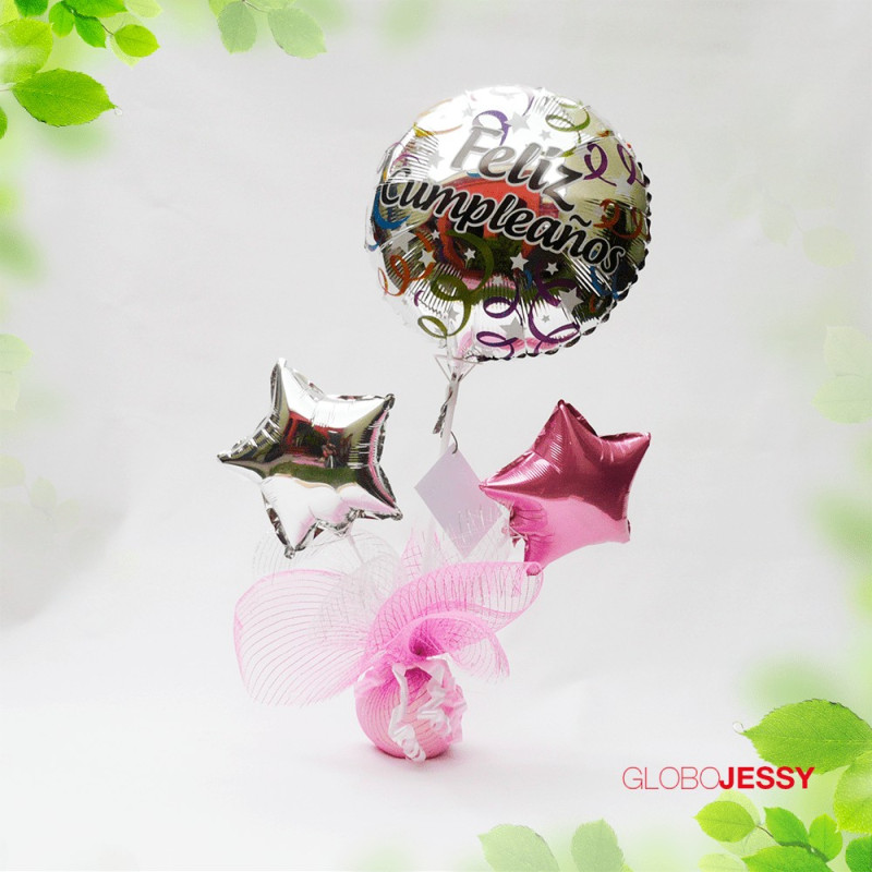 Arreglo globo 18 " con base maya Arreglo globo 18 " con base maya