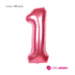 Globo Número rosado 40 cm
